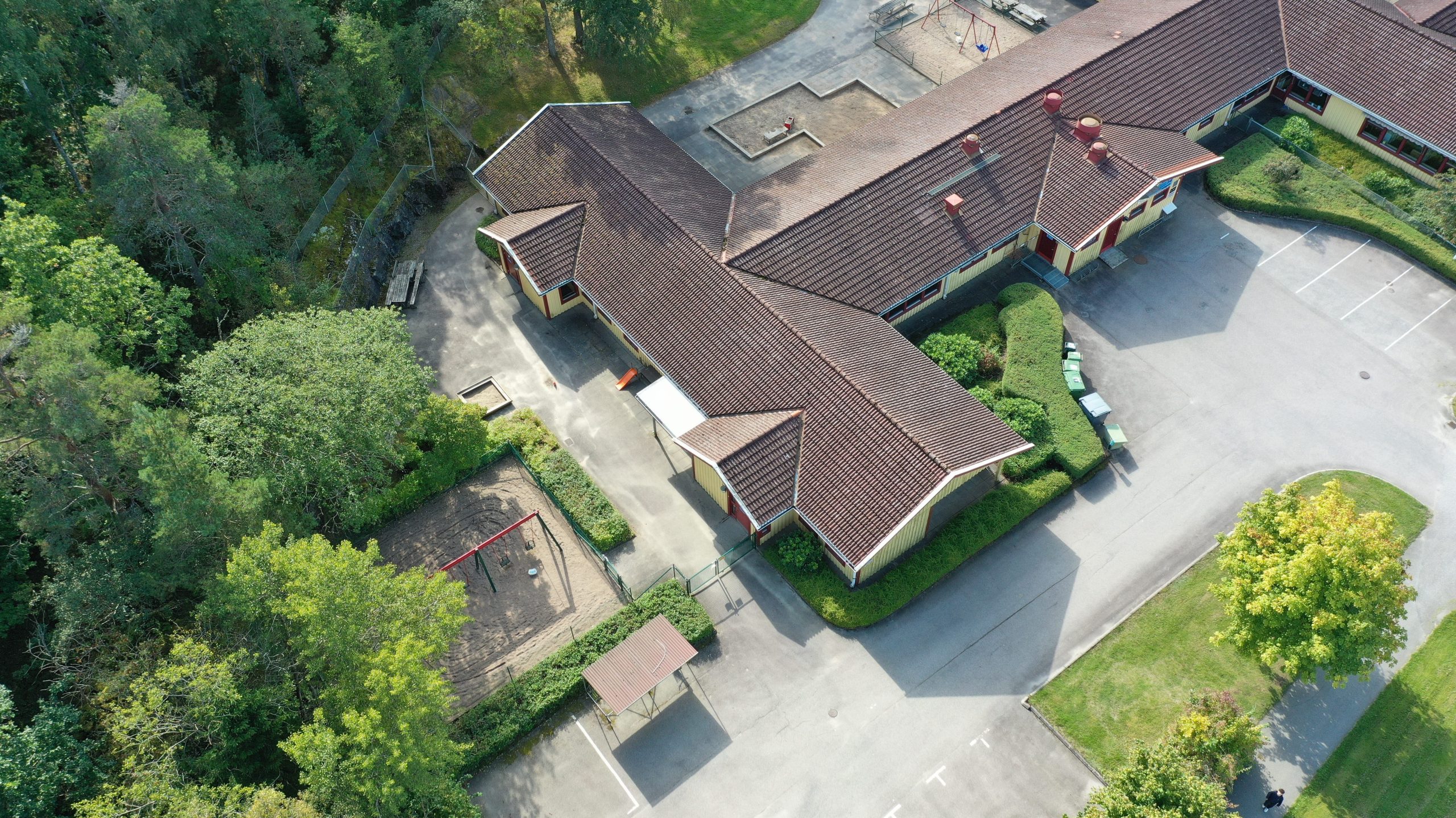 Drönarfoto över förskolan Blåvingen