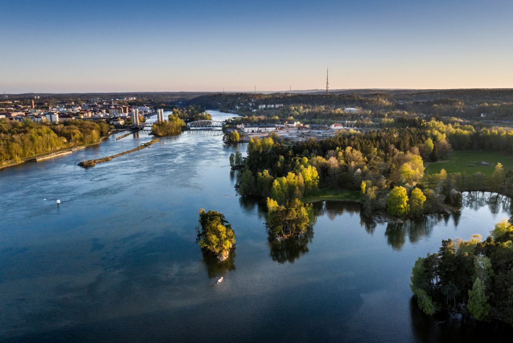 Vybild över kanalöarna och Knorren
