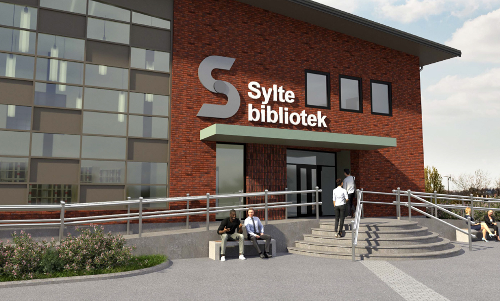 Visionsbild av Sylteskolan bibliotek